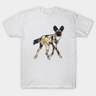 African Painted Dog - Cartoon T-Shirt